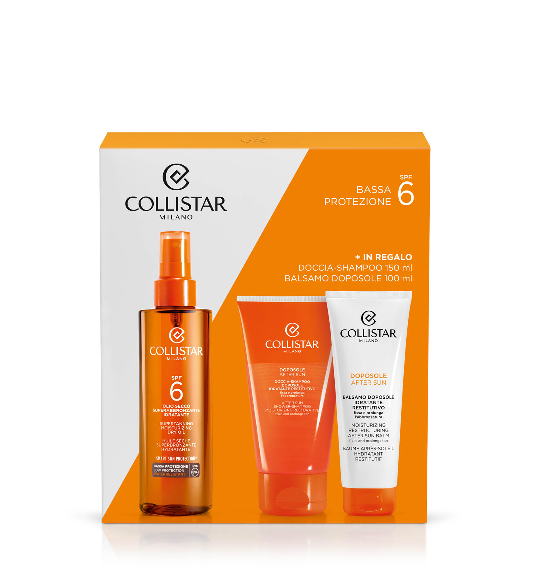 SET SUPERTANNING MOISTURIZING DRY OIL SPF 6 - Soothing | Collistar - Shop Online Ufficiale