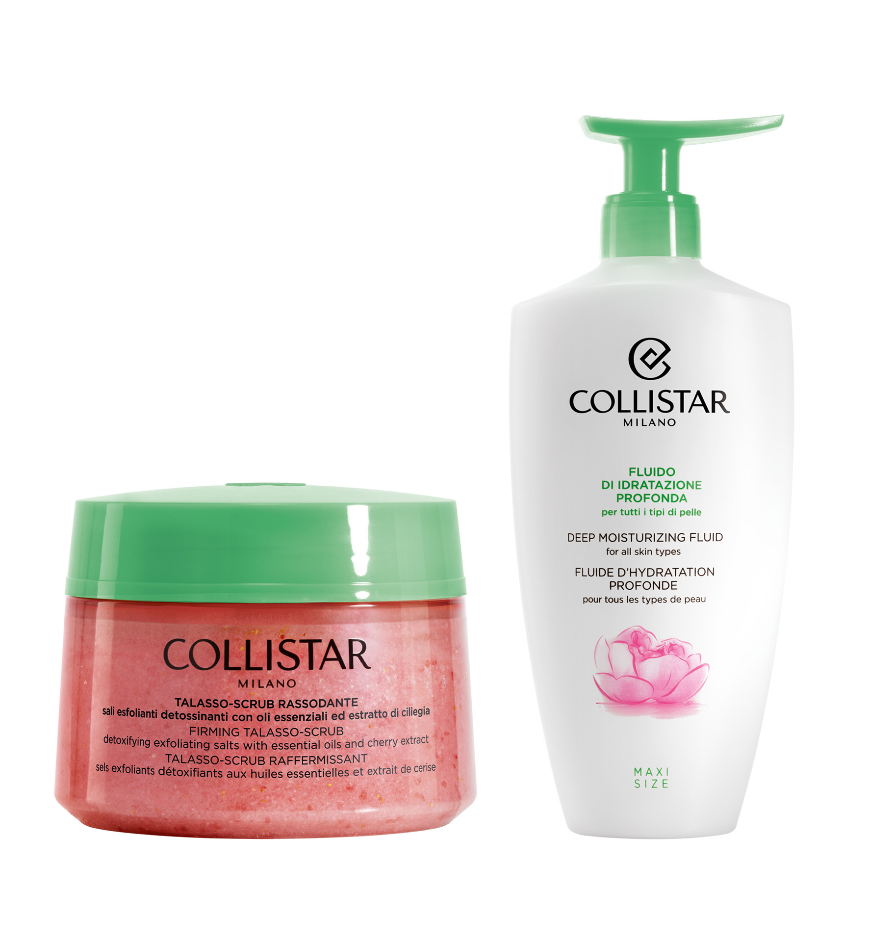 TALASSO-SCRUB REAFIRMANTE 700g + FLUIDO DE HIDRATACIÓN PROFUNDA - Rutinas en oferta | Collistar - Shop Online Ufficiale