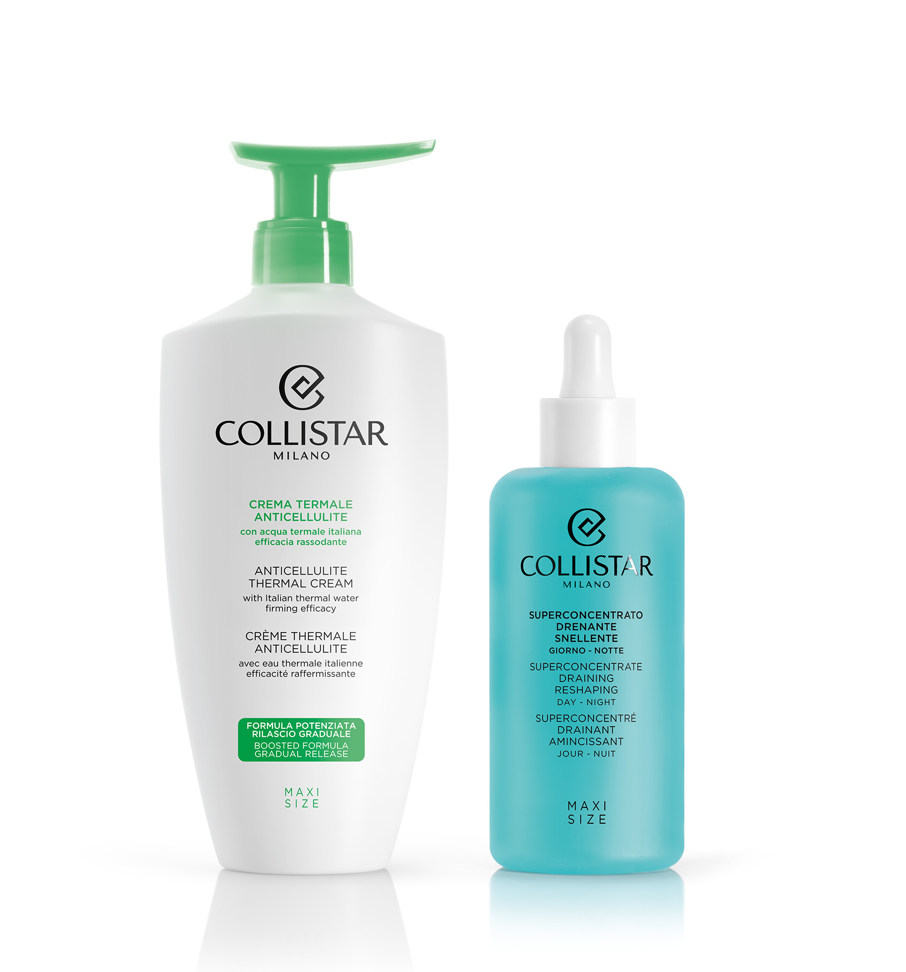 ROUTINE ANTICELLULITE CREMA TERMALE +  SUPERCONCENTRATO DRENANTE SNELLENTE  - Anticellulite e snellenti | Collistar - Shop Online Ufficiale
