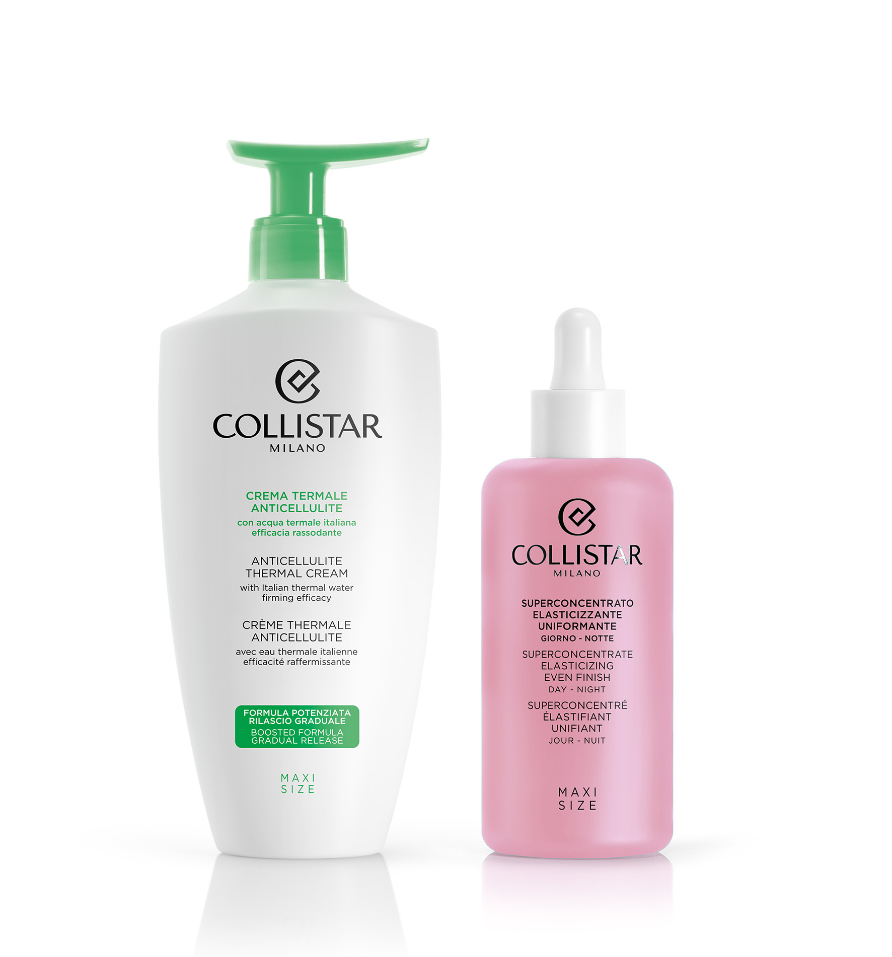 ROUTINE ANTICELLULITE CREMA TERMALE +  SUPERCONCENTRATO ELASTICIZZANTE UNIFORMANTE - Rassodanti | Collistar - Shop Online Ufficiale