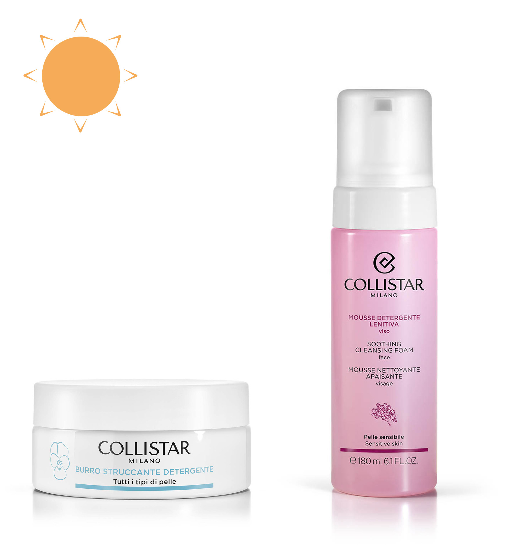 KIT MAKE-UP REMOVING CLEANSING BALM + SOOTHING CLEANSING FOAM GEZICHT - GEZICHT | Collistar - Shop Online Ufficiale