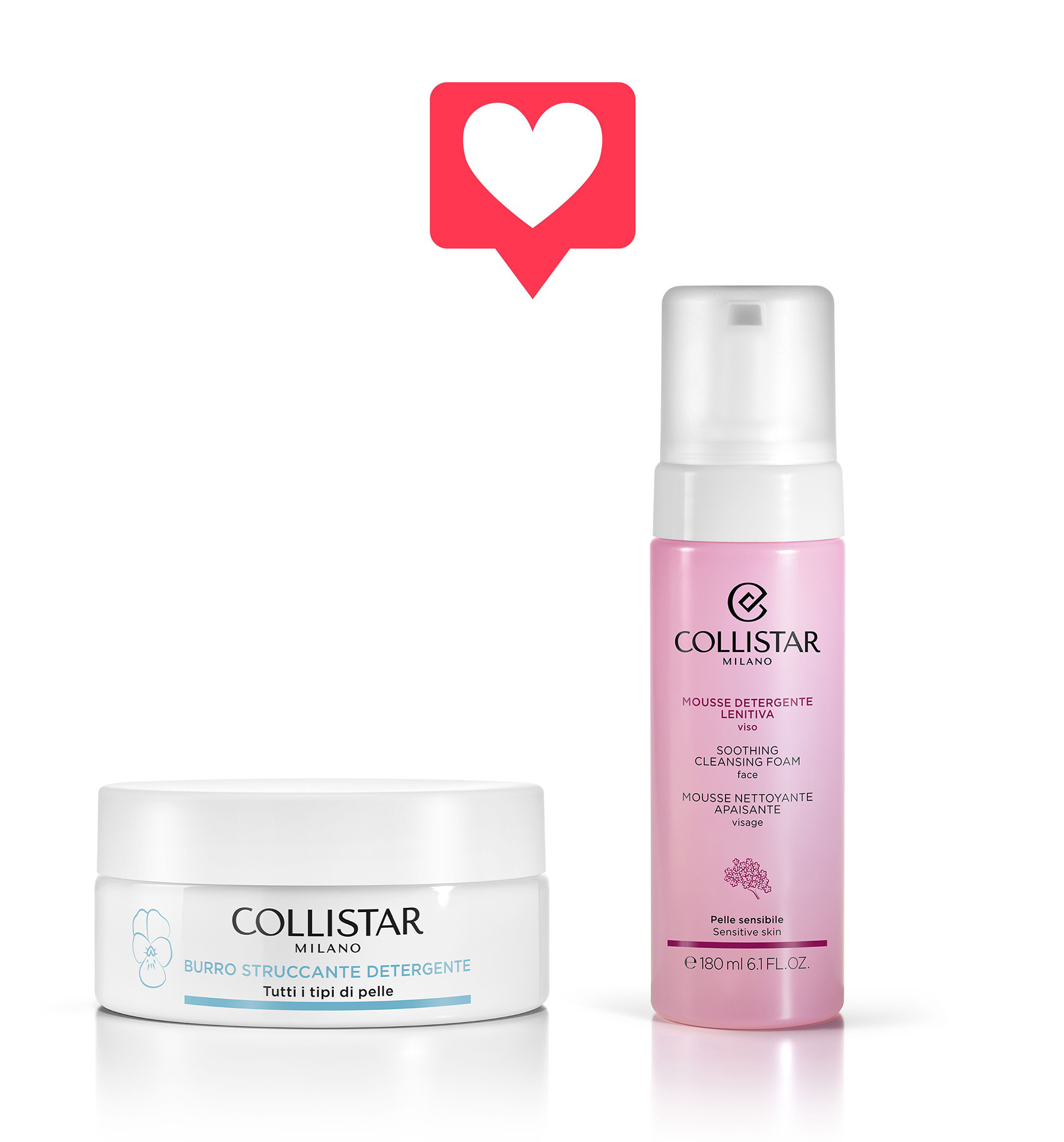 MAKE-UP REMOVING CLEANSING BALM + SOOTHING CLEANSING FOAM GEZICHT - VALENTIJN | Collistar - Shop Online Ufficiale