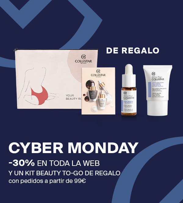 CYBER  MONDAY - -30% EN TODA LA WEB Y UN KIT BEAUTY TO-GO DE REGALO  con pedidos a partir de 99€ 