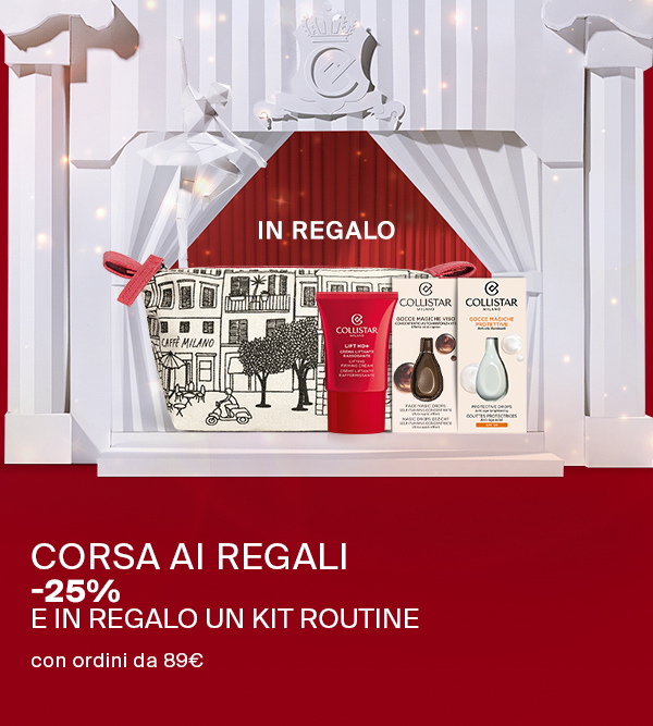 CORSA AI REGALI - -25% E IN REGALO UN KIT ROUTINE con ordini da 89€