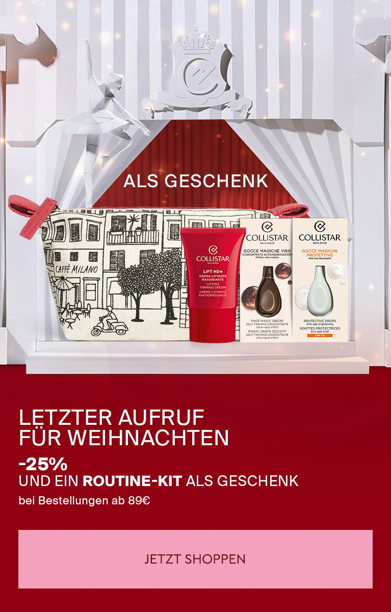 LETZTER AUFRUF  FÜR WEIHNACHTEN - -25% UND EIN ROUTINE-KIT ALS GESCHENK  bei Bestellungen ab 89€ 