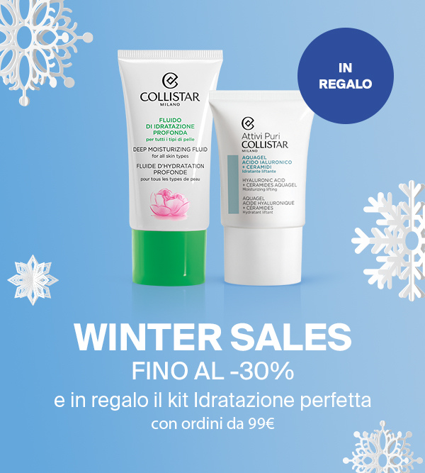 WINTER SALES -  FINO AL -30% e in regalo il kit Idratazione perfetta con ordini da 99€