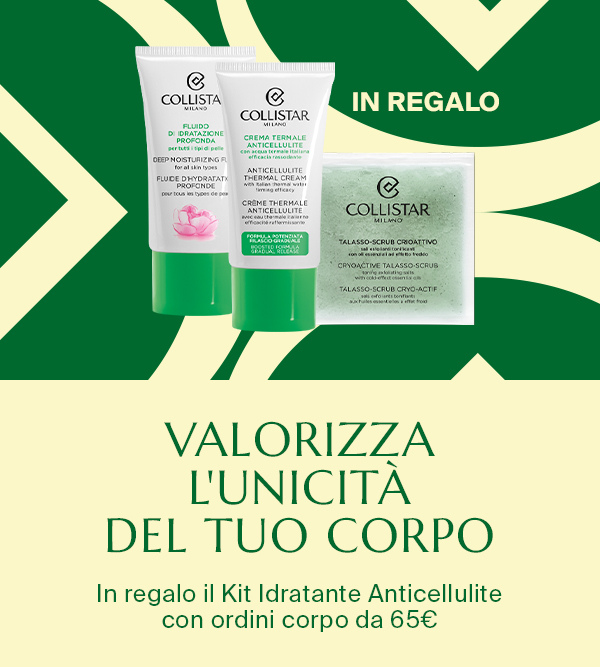 VALORIZZA L'UNICITÀ DEL TUO CORPO - In regalo il Kit Idratante Anticellulite con ordini Corpo da 65€