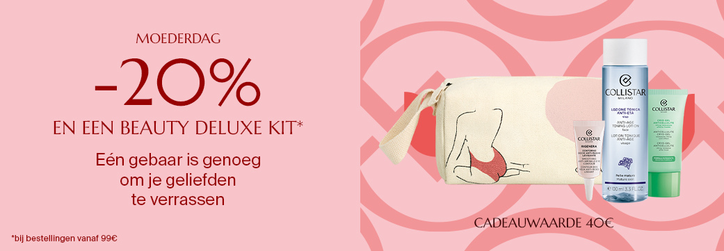 MOEDERDAG - ALS CADEAU EEN BEAUTY DELUXE KIT*  Eén gebaar is genoeg  om je geliefden te verrassen.  *bij bestellingen vanaf €99