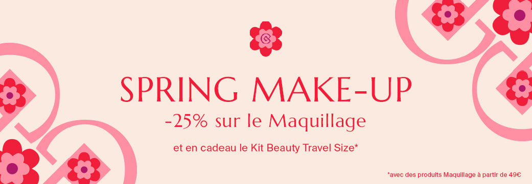 LIBÈRE  TON CHARISME - -25% sur le Maquillage et en cadeau le Kit Beauty Travel Size*  *avec des produits Maquillage à partir de 49€