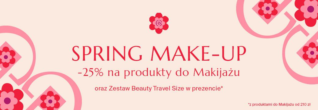 SPRING MAKE-UP - -25%  na produkty do Makijażu oraz Zestaw Beauty Travel Size w prezencie*.  *z produktami do Makijażu od 210 zł 