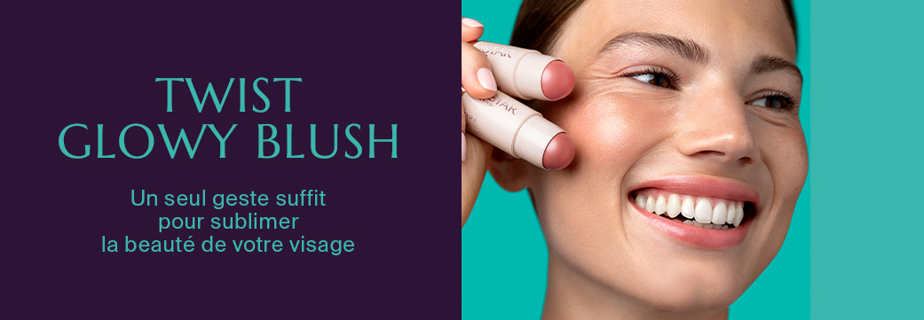 TWIST GLOWY  BLUSH E HIGHLIGHTER - Basta un gesto  per esaltare  la bellezza del tuo volto
