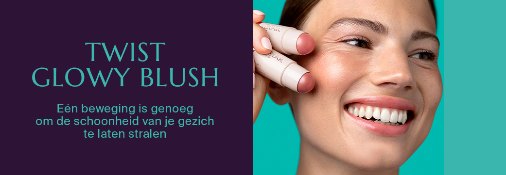 TWIST GLOWYBLUSH  - Eén beweging is genoegom de schoonheid van je gezicht te laten stralen