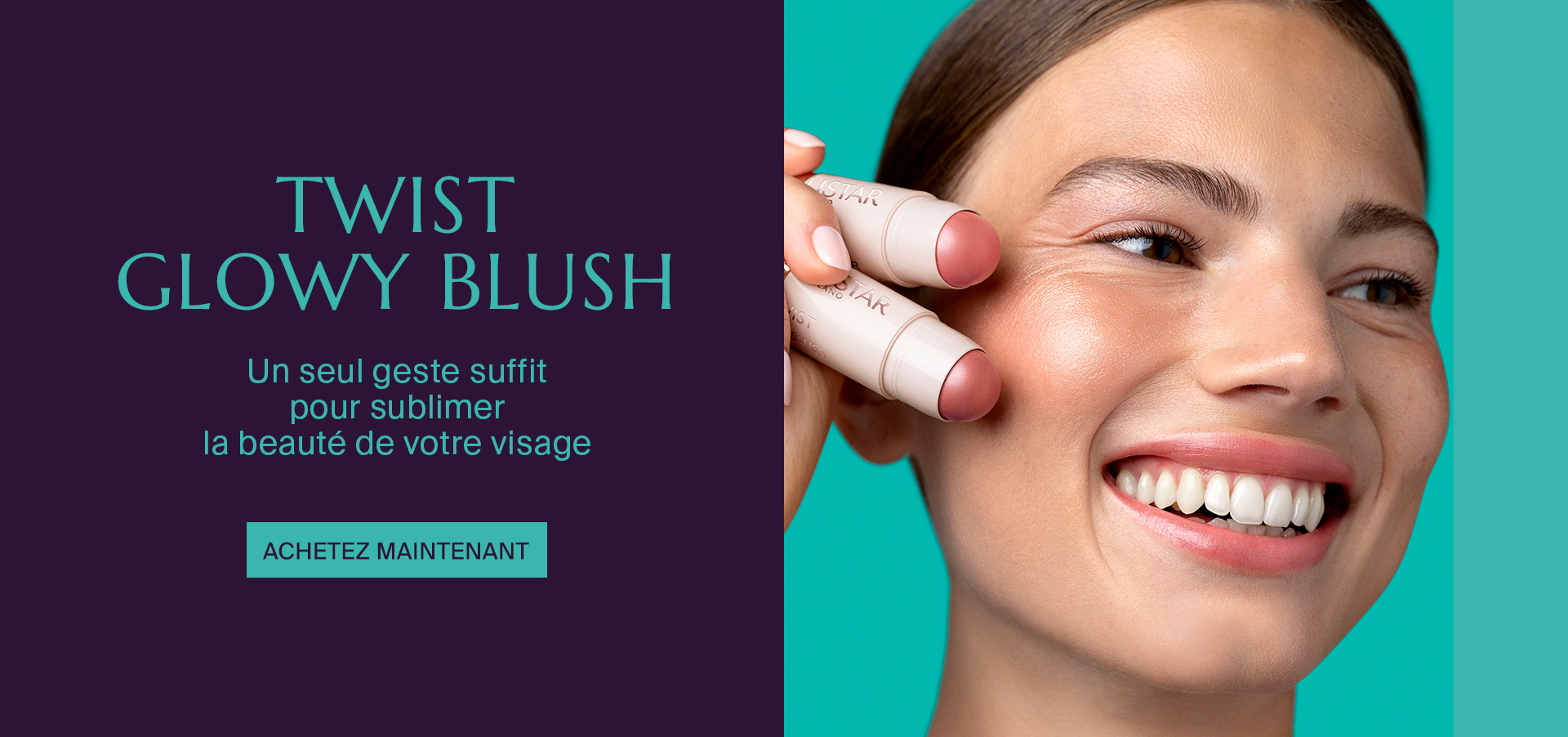 TWIST GLOWY BLUSH  - Un seul geste suffitpour sublimer la beauté de votre visage
