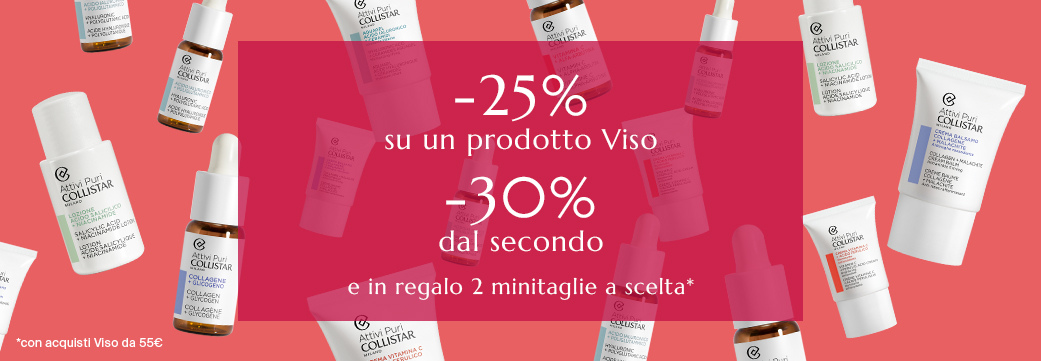 LIBERA LA TUA BELLEZZA - -25% su un prodotto Viso,  -30% dal secondo e in regalo 2 minitaglie a scelta*  *con acquisti Viso da 55€