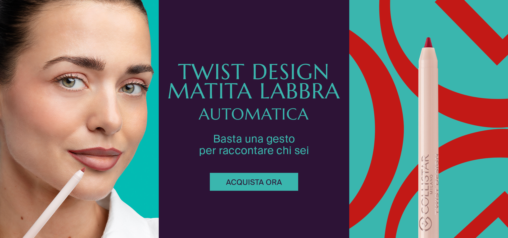 TWIST DESIGN MATITA LABBRA AUTOMATICA   - Basta una gesto per raccontare chi sei  